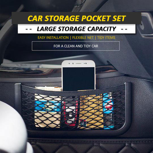 Car Storage Pocket Set | Set of 8 Flexible Pockets